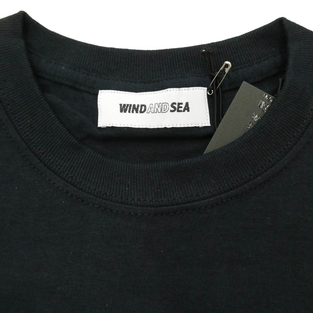 WIND AND SEA ウィンダンシー 20SS WDS-DRM-01 S_C_E T-SHIRT フロントプリント Tシャツ 半袖カットソー ブラック系 M【美品】【中古】