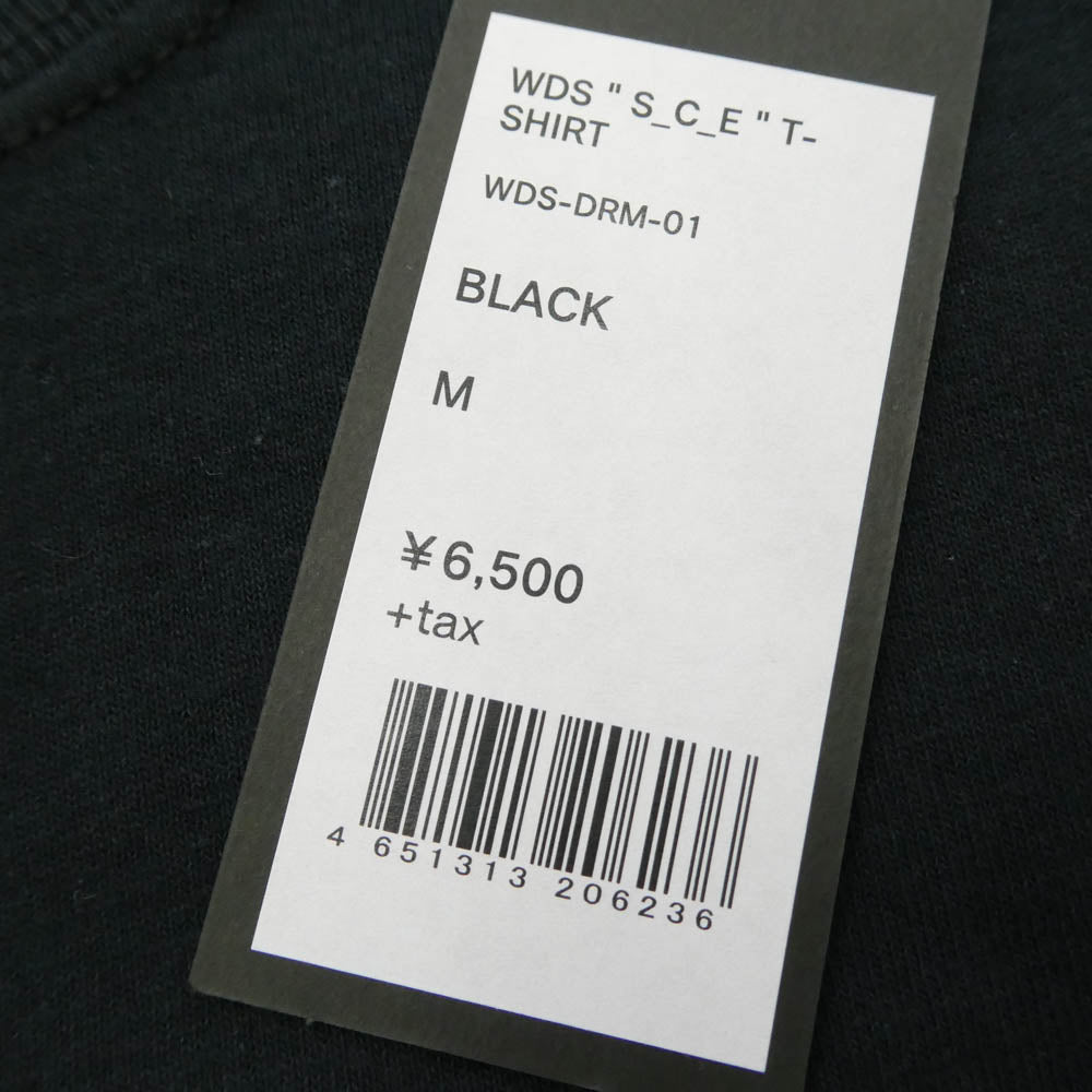 WIND AND SEA ウィンダンシー 20SS WDS-DRM-01 S_C_E T-SHIRT フロントプリント Tシャツ 半袖カットソー ブラック系 M【美品】【中古】