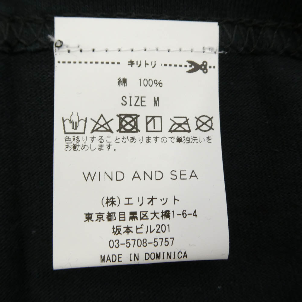 WIND AND SEA ウィンダンシー 20SS WDS-DRM-01 S_C_E T-SHIRT フロントプリント Tシャツ 半袖カットソー ブラック系 M【美品】【中古】