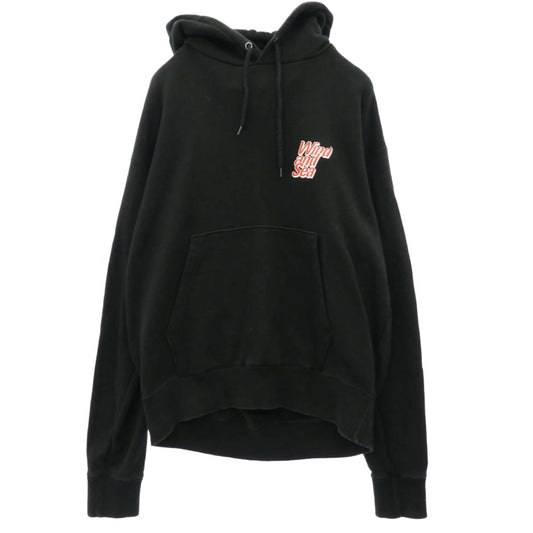 WIND AND SEA ウィンダンシー WDS-CS-106 PULLOVER SWEAT K プルオーバー スウェット ロゴ バックプリント パーカー フーディー ブラック系 L【中古】