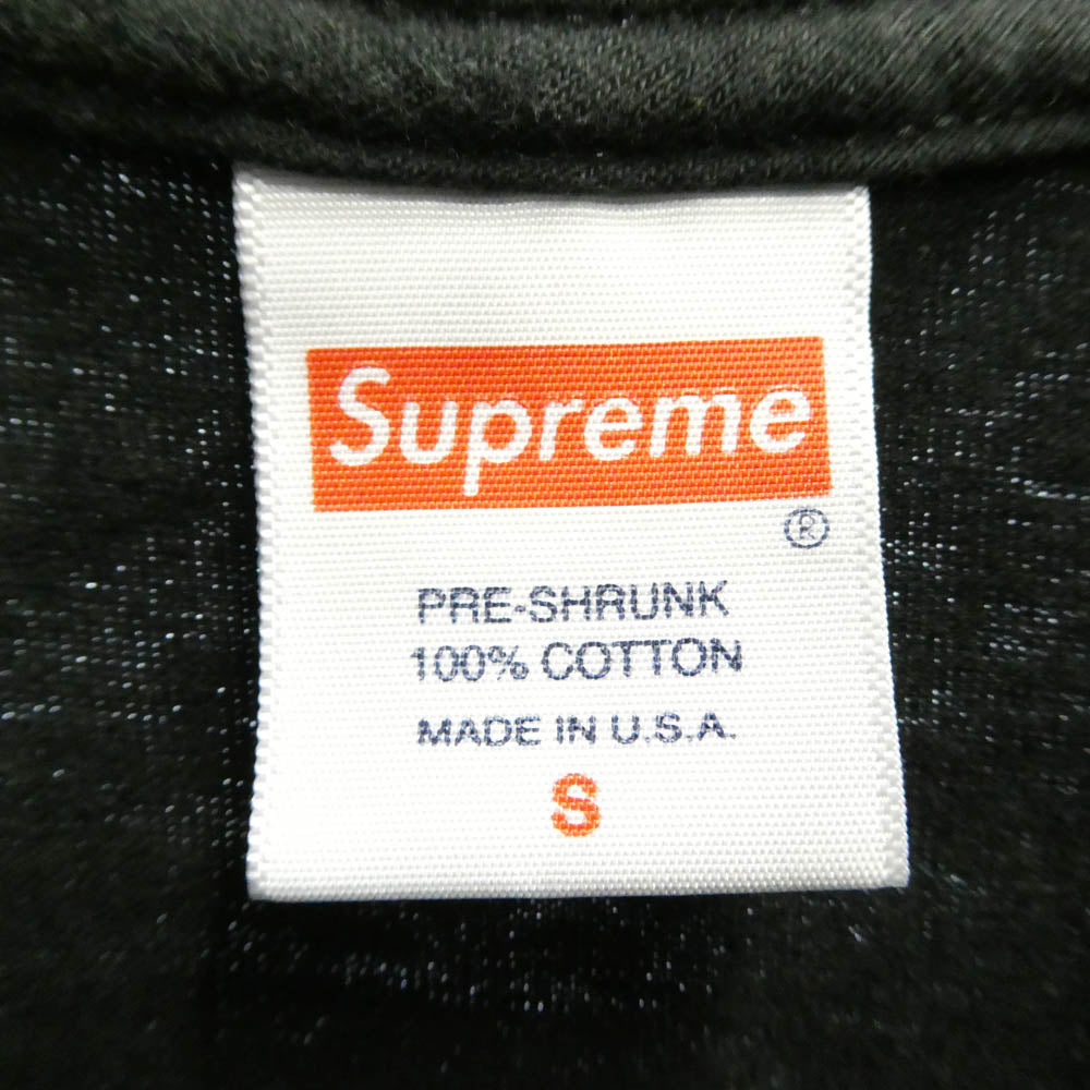 Supreme シュプリーム Chrome Logo Tee クローム ロゴ プリント コットン クルーネック Tシャツ ブラック系 S【中古】