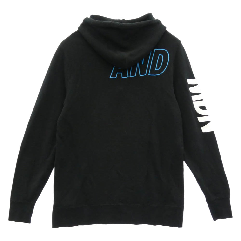 WIND AND SEA ウィンダンシー 19SS WDS-CS-99 MADNESS PULLOVER PARKA マッドネス プルオーバー ロゴ プリント パーカー フーディー ブラック系 L【中古】