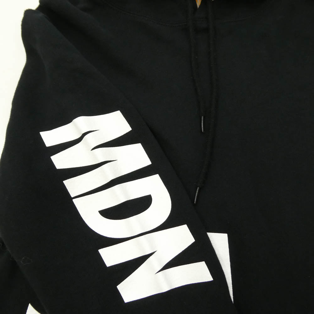 WIND AND SEA ウィンダンシー 19SS WDS-CS-99 MADNESS PULLOVER PARKA マッドネス プルオーバー ロゴ プリント パーカー フーディー ブラック系 L【中古】