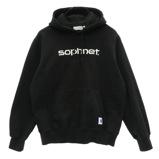 SOPHNET. ソフネット Carhartt カーハート × CARHARTT HOODED SWEAT SHIRT カーハート フーデッド スウェットシャツ プルオーバー パーカー フーディー ブラック系 M【中古】