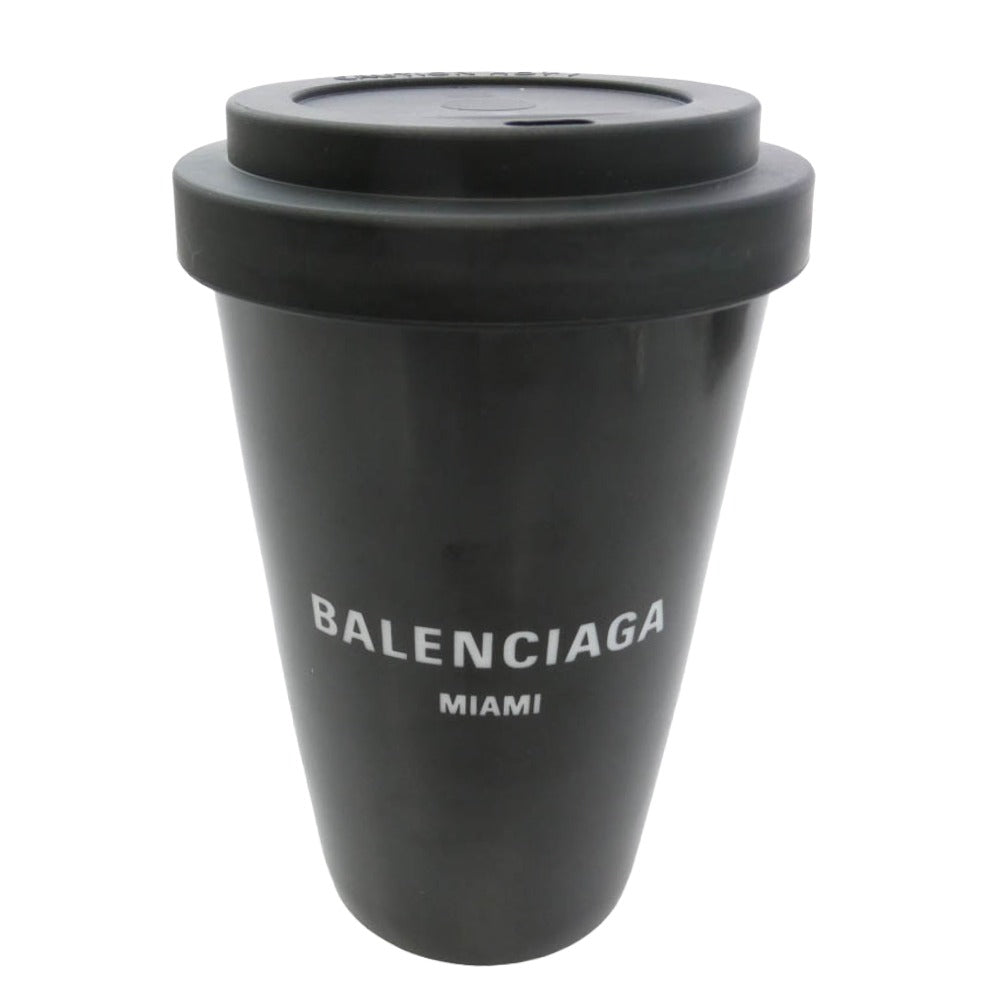 BALENCIAGA バレンシアガ 23AW Miami Coffee Cup マイアミ コーヒーカップ ロゴ タンブラー コップ ブラック系【極上美品】【中古】