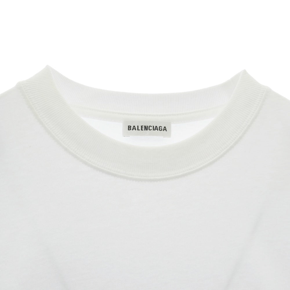 BALENCIAGA バレンシアガ 612964 TIV54 New Copyright ニューコピーライトロゴ スモールフィット 半袖 Tシャツ カットソー ホワイト系 M【中古】