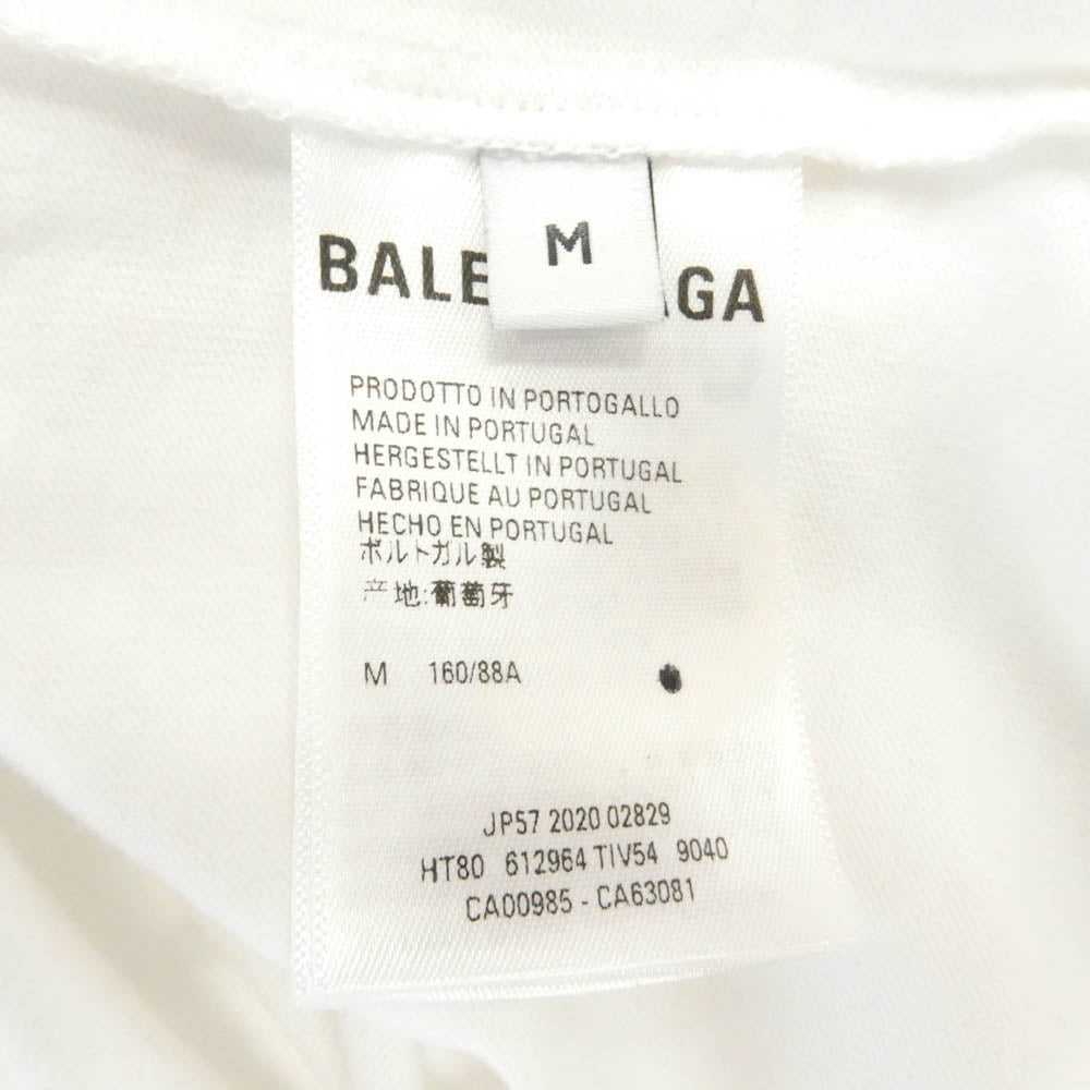 BALENCIAGA バレンシアガ 612964 TIV54 New Copyright ニューコピーライトロゴ スモールフィット 半袖 Tシャツ カットソー ホワイト系 M【中古】