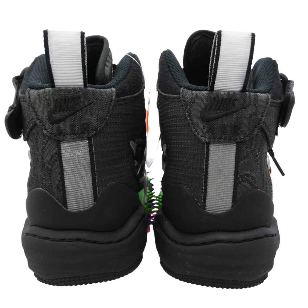 NIKE ナイキ OFF-WHITE オフホワイト DO6290-001 × Off-White オフホワイト Air Force 1 Mid Black エアフォース1 ミッド ハイカットスニーカー ブラック系 26.cm【新古品】【未使用】【中古】