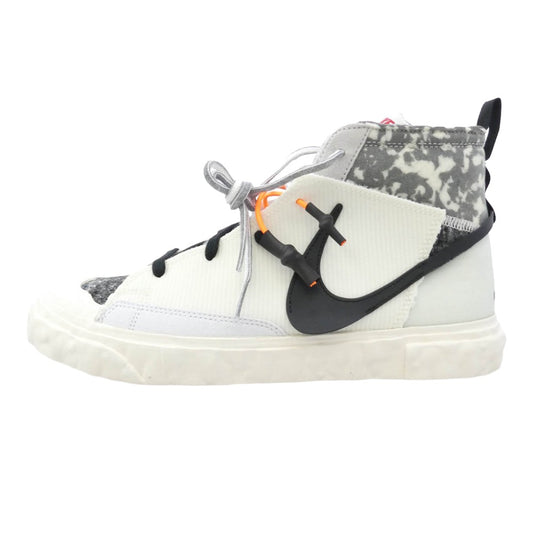 NIKE ナイキ READY MADE レディメイド CZ3589-100 × READYMADE レディメイド BLAZER MID WHITE ブレーザー ミッド ハイカットスニーカー ホワイト系 グレー系 26.5cm【新古品】【未使用】【中古】