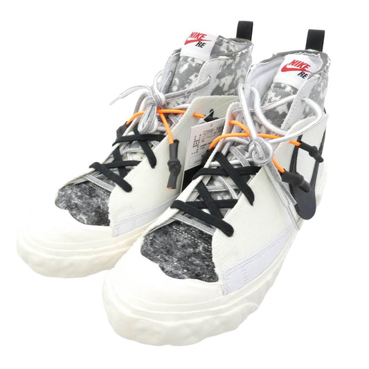 NIKE ナイキ READY MADE レディメイド CZ3589-100 × READYMADE レディメイド BLAZER MID WHITE ブレーザー ミッド ハイカットスニーカー ホワイト系 グレー系 26.5cm【新古品】【未使用】【中古】