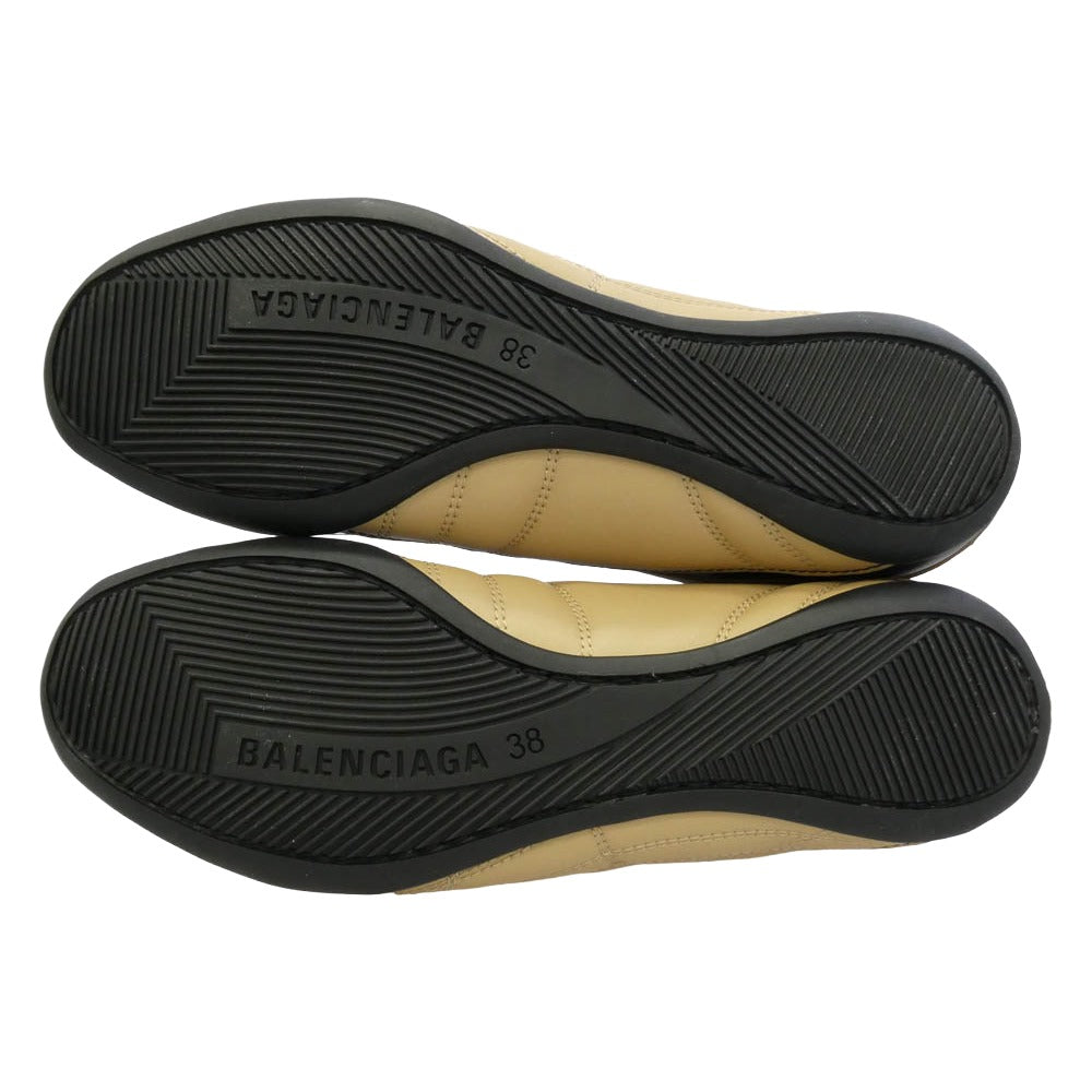 BALENCIAGA バレンシアガ 817539 ZEN SNEAKER ローカット スニーカー ベージュ系 ブラック系 38【新古品】【未使用】【中古】