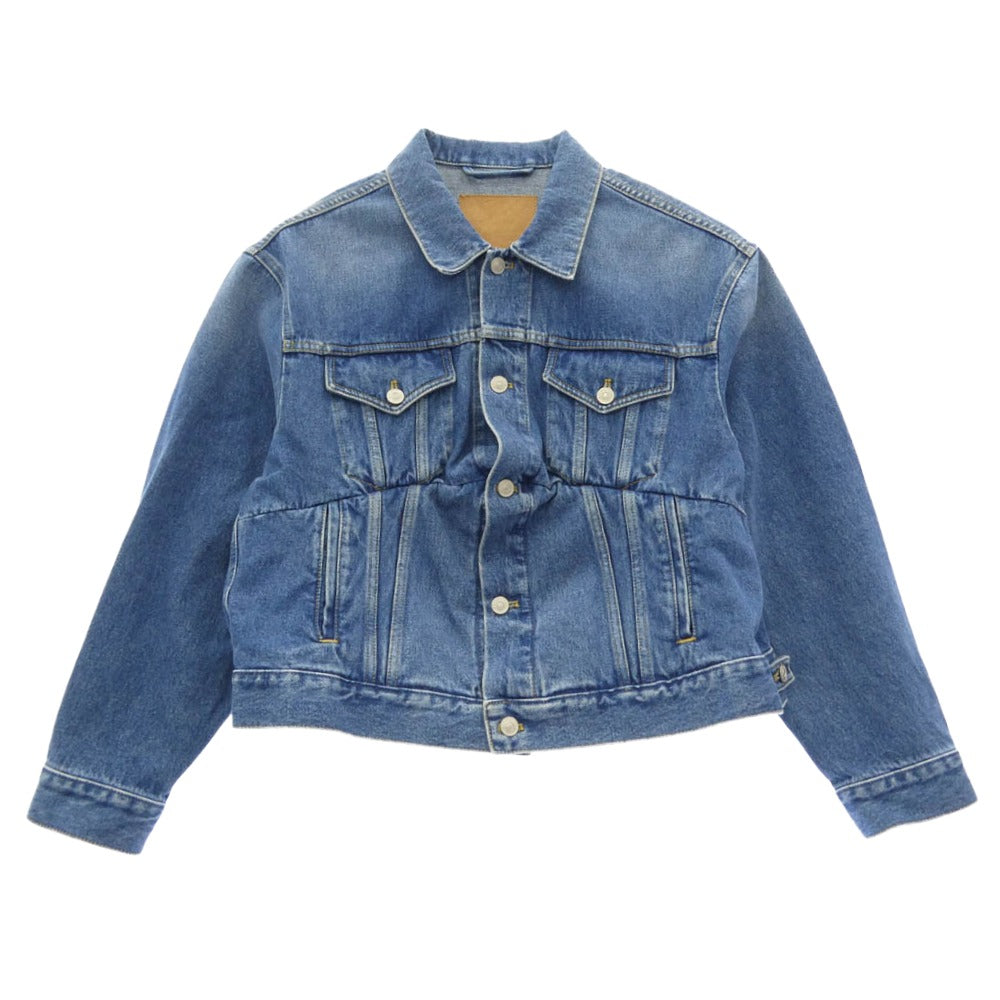 BALENCIAGA バレンシアガ 16AW 446443 TSB06 Swing Denim Jacket 再構築 スウィング デニム ジャケット インディゴブルー系 36【中古】