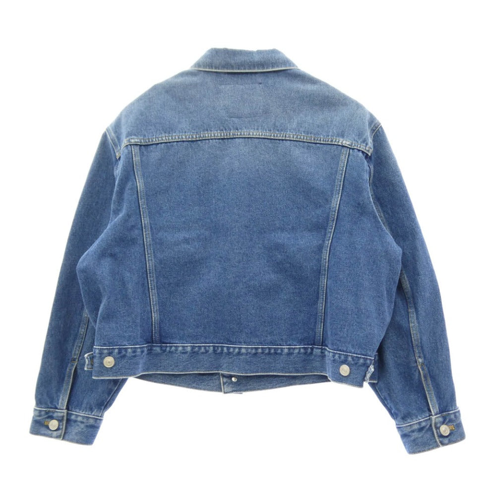 BALENCIAGA バレンシアガ 16AW 446443 TSB06 Swing Denim Jacket 再構築 スウィング デニム ジャケット インディゴブルー系 36【中古】