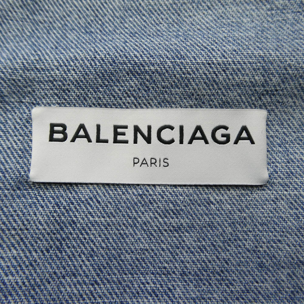BALENCIAGA バレンシアガ 16AW 446443 TSB06 Swing Denim Jacket 再構築 スウィング デニム ジャケット インディゴブルー系 36【中古】