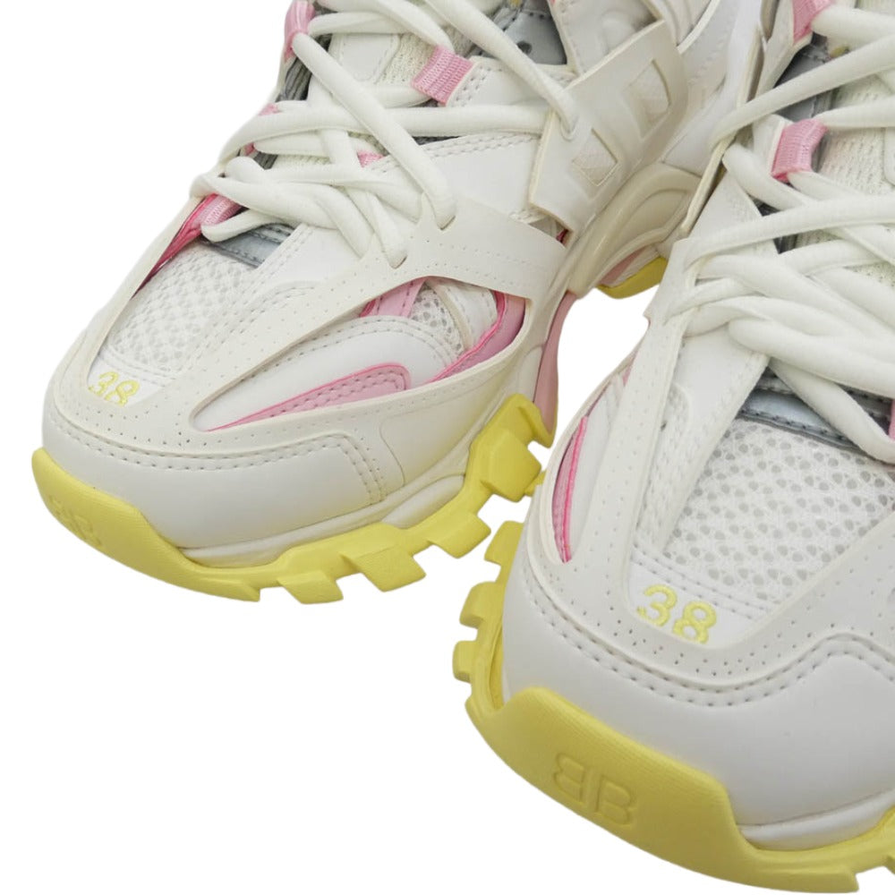 BALENCIAGA バレンシアガ 542436 W3AC4 track trainer トラック スニーカー ホワイト系 38【新古品】【未使用】【中古】
