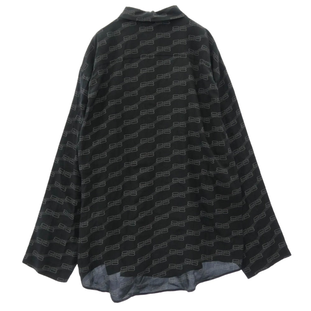 BALENCIAGA バレンシアガ 23SS 725608 TYB18 トロンプルイユ レイヤード ドッキング 長袖 シャツ ホワイト系 ベージュ系【美品】【中古】 BALENCIAGA バレンシアガ 23SS 725608 TYB18 トロンプルイユ