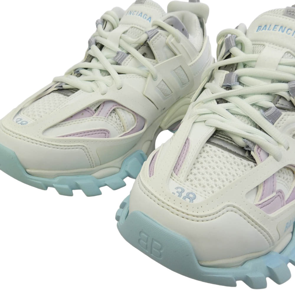 BALENCIAGA バレンシアガ 542436 track trainer トラック スニーカー ホワイト系 38【新古品】【未使用】【中古】