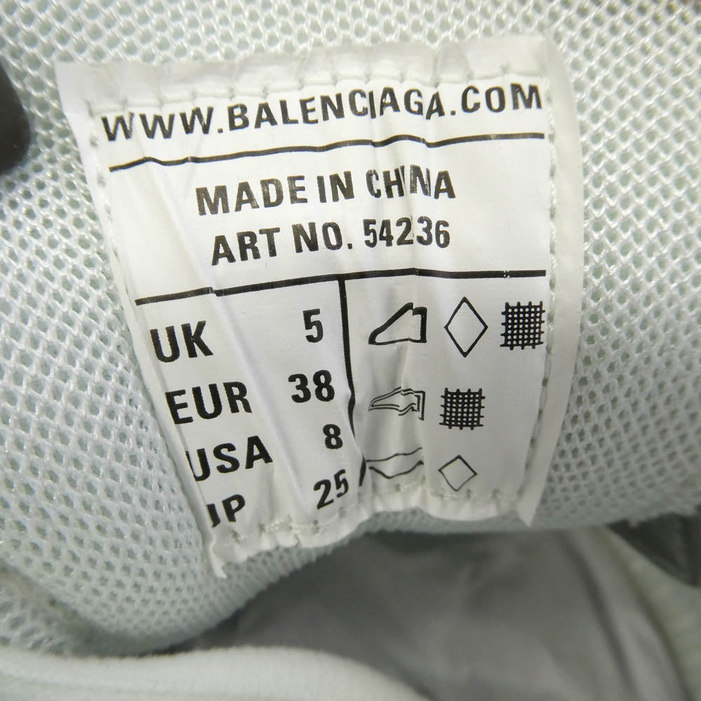 BALENCIAGA バレンシアガ 542436 track trainer トラック スニーカー ホワイト系 38【新古品】【未使用】【中古】