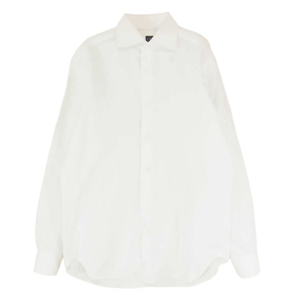 BEAMS ビームス 21-11-2552-183 ビームスF ヘリンボーン織り 長袖 シャツ ホワイト系 15 1/2【中古】