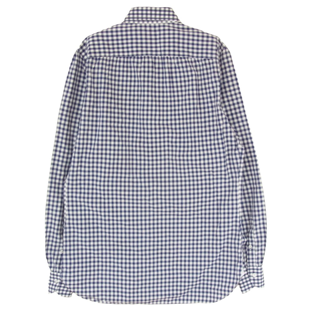 BEAMS ビームス ビームスF ギンガムチェック シャツ ネイビー系 15 1/2【中古】