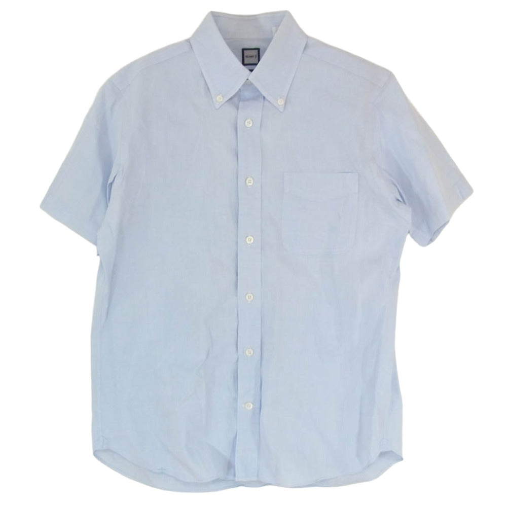 BEAMS ビームス 21-01-0047-563 ビームスF ピンオックスボタンダウン 半袖 シャツ ブルー系 L【中古】