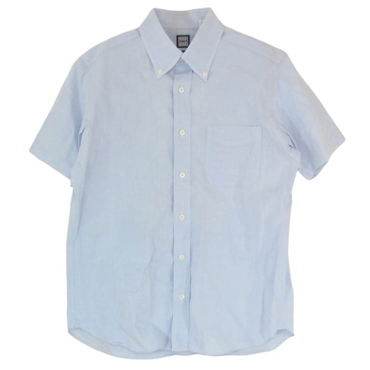 BEAMS ビームス 21-01-0047-563 ビームスF ピンオックスボタンダウン 半袖 シャツ ブルー系 L【中古】