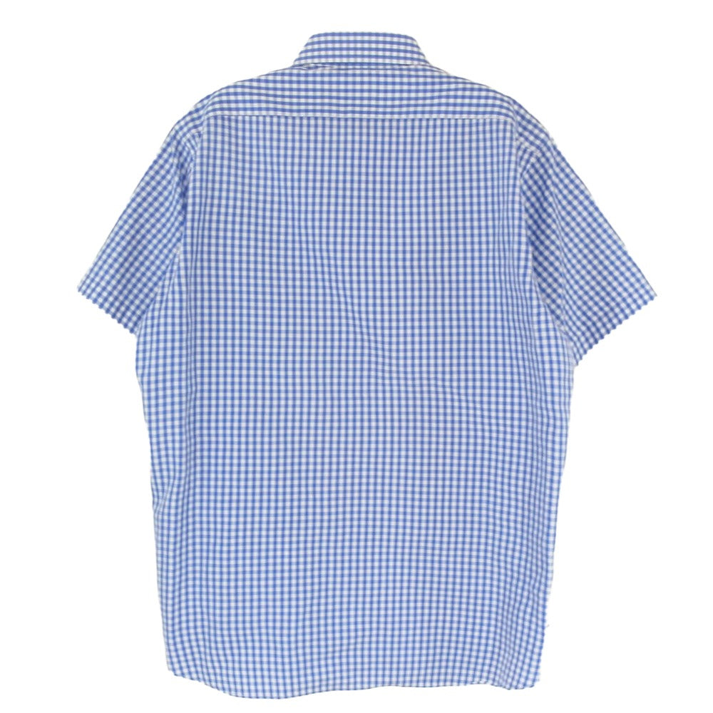 BEAMS ビームス ビームスF ギンガムチェック 半袖 シャツ ブルー系 L【中古】