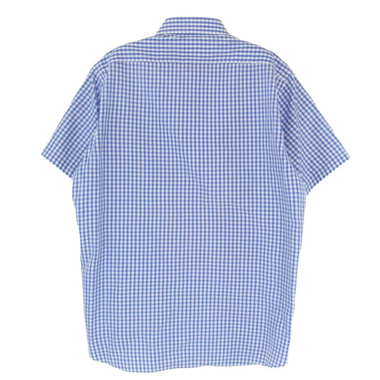 BEAMS ビームス ビームスF ギンガムチェック 半袖 シャツ ブルー系 L【中古】