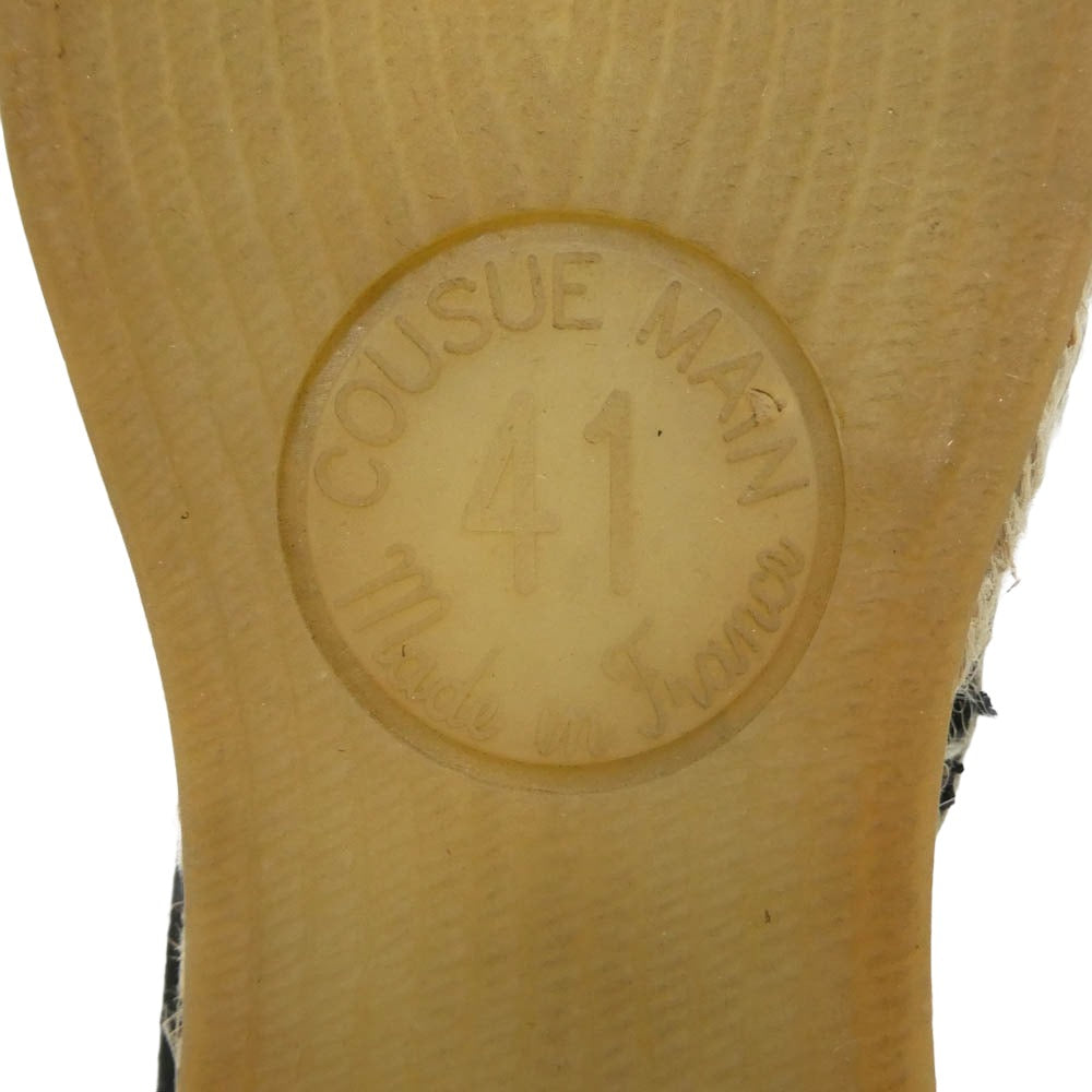 BEAMS ビームス ビームスF Don Quichosse 別注 ION スエード エスパドリーユ ブラック系 41【中古】