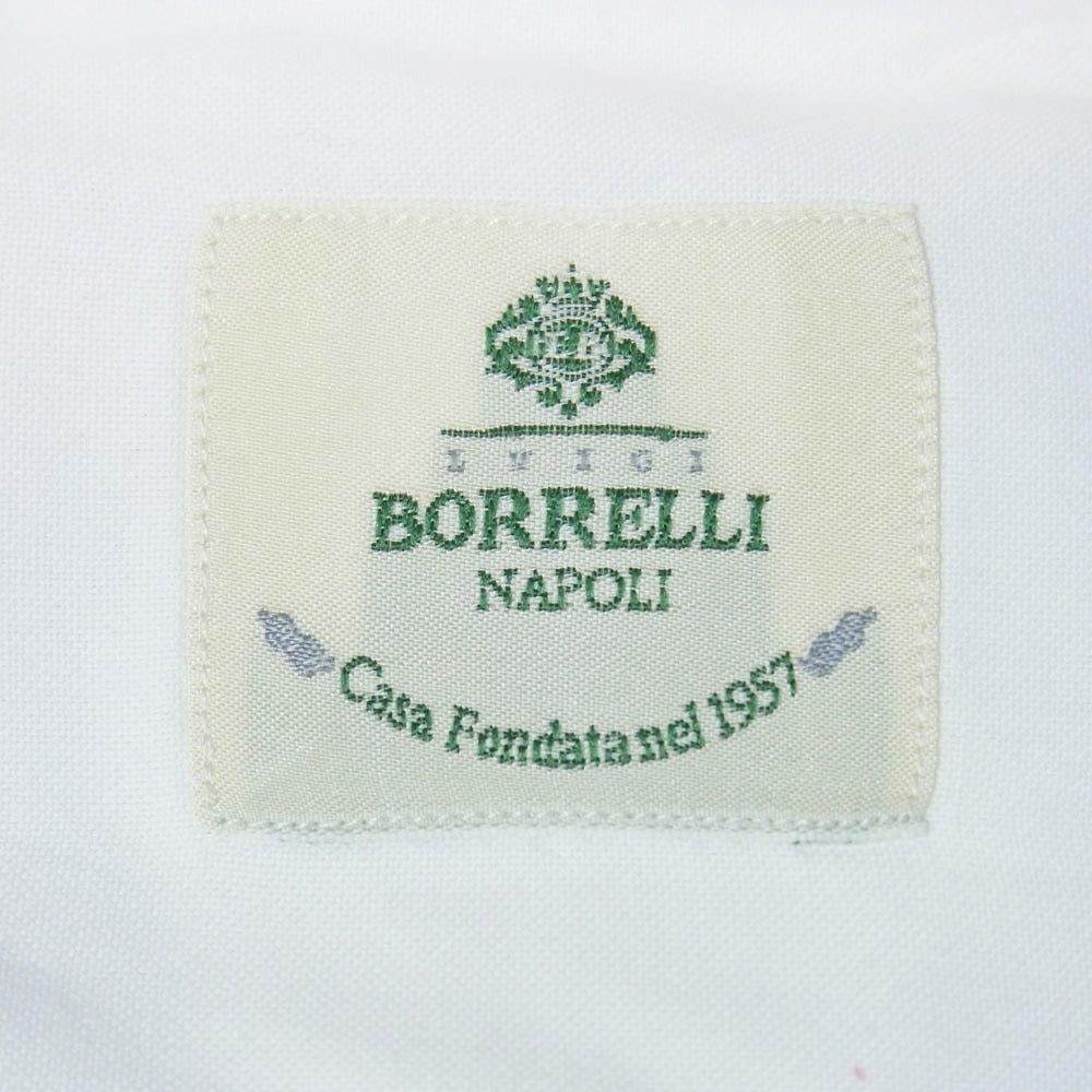 Luigi Borrelli ルイジ・ボレッリ イタリア製 ボタンダウン 長袖 シャツ ホワイト系 15/38【中古】
