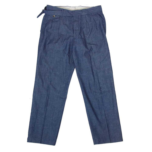 BEAMS ビームス 21-23-1218-081 ビームスF ジェルマーノ シャンブレーパンツ インディゴブルー系 48【中古】