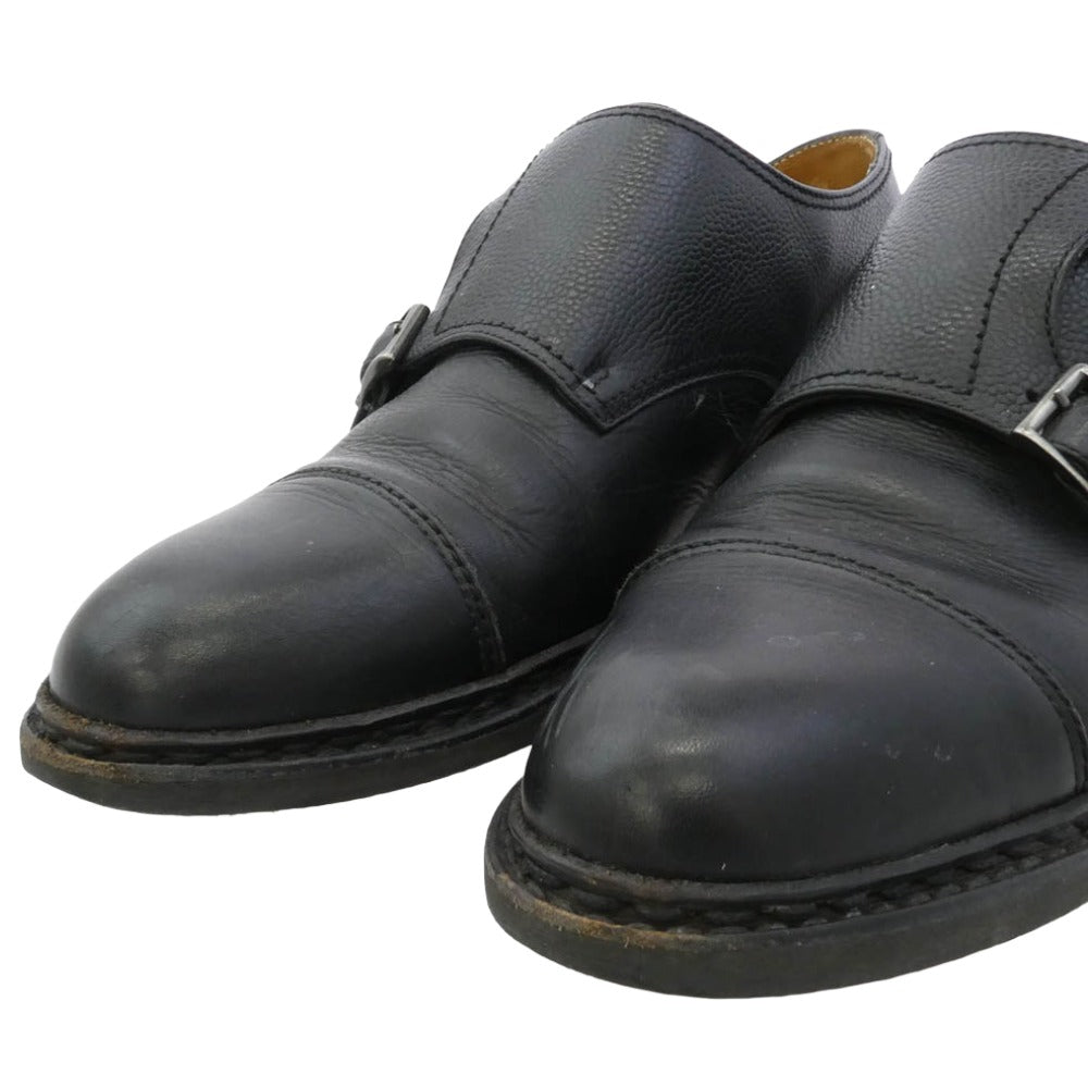 Paraboot パラブーツ 165951 POE GALAXY ダブルモンクストラップ シューズ ドレスシューズ ブラック系 6.5【中古】
