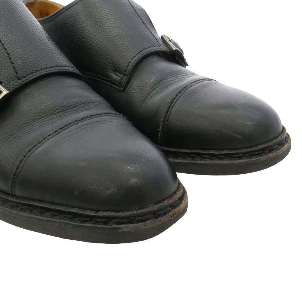 Paraboot パラブーツ 165951 POE GALAXY ダブルモンクストラップ シューズ ドレスシューズ ブラック系 6.5【中古】