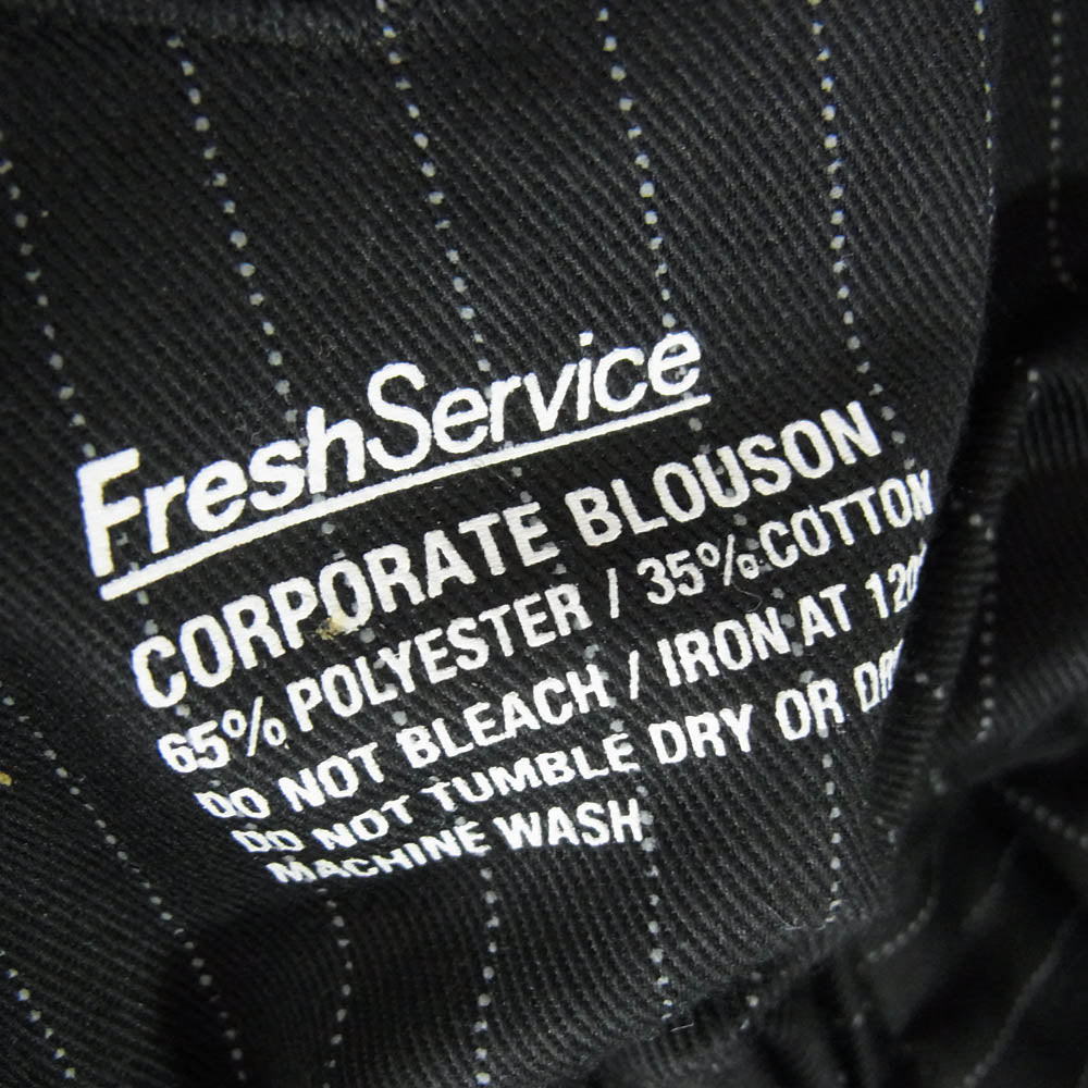 FreshService フレッシュサービス 25AW FSC253-30226B CORPORATE BLOUSON ストライプ コットン ジップアップ ブルゾン ジャケット ブラック系 サイズ表記無【中古】
