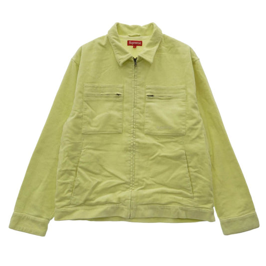 Supreme シュプリーム 21AW Corduroy Zip Jacket コーデュロイ ジップ ジャケット イエロー系 L【中古】