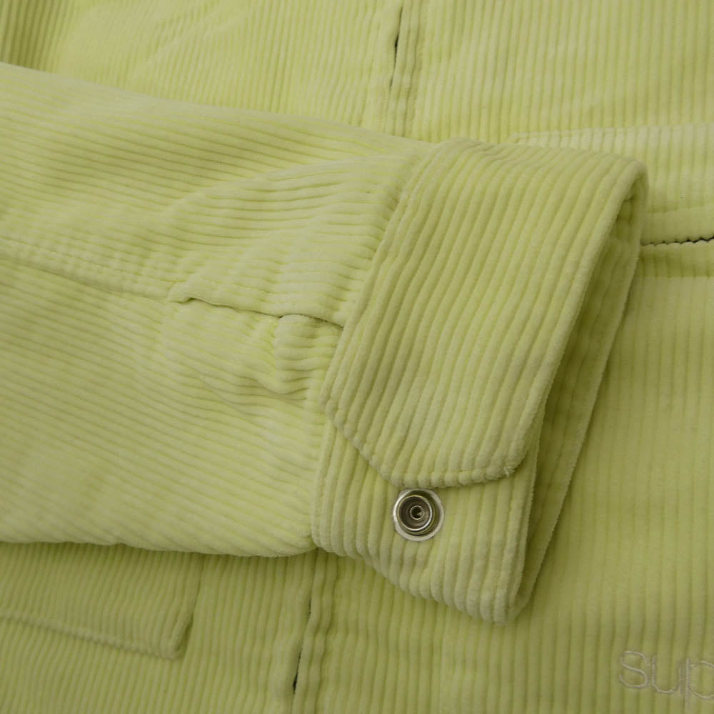 Supreme シュプリーム 21AW Corduroy Zip Jacket コーデュロイ ジップ ジャケット イエロー系 L【中古】