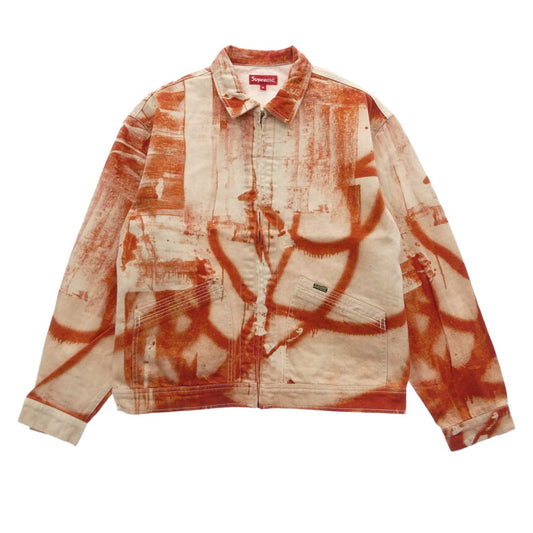 Supreme シュプリーム 21AW × Christopher Wool Denim Work Jacket クリストファー ウール デニム ワーク ジャケット オレンジ系 M【新古品】【未使用】【中古】