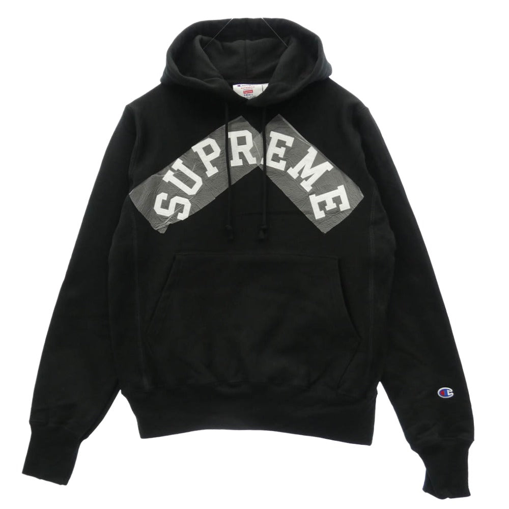 Supreme シュプリーム 25SS × Champion チャンピオン Hooded Sweatshirt フーデッド スウェットシャツ フーディー パーカー ブラック系 JPN M【新古品】【未使用】【中古】