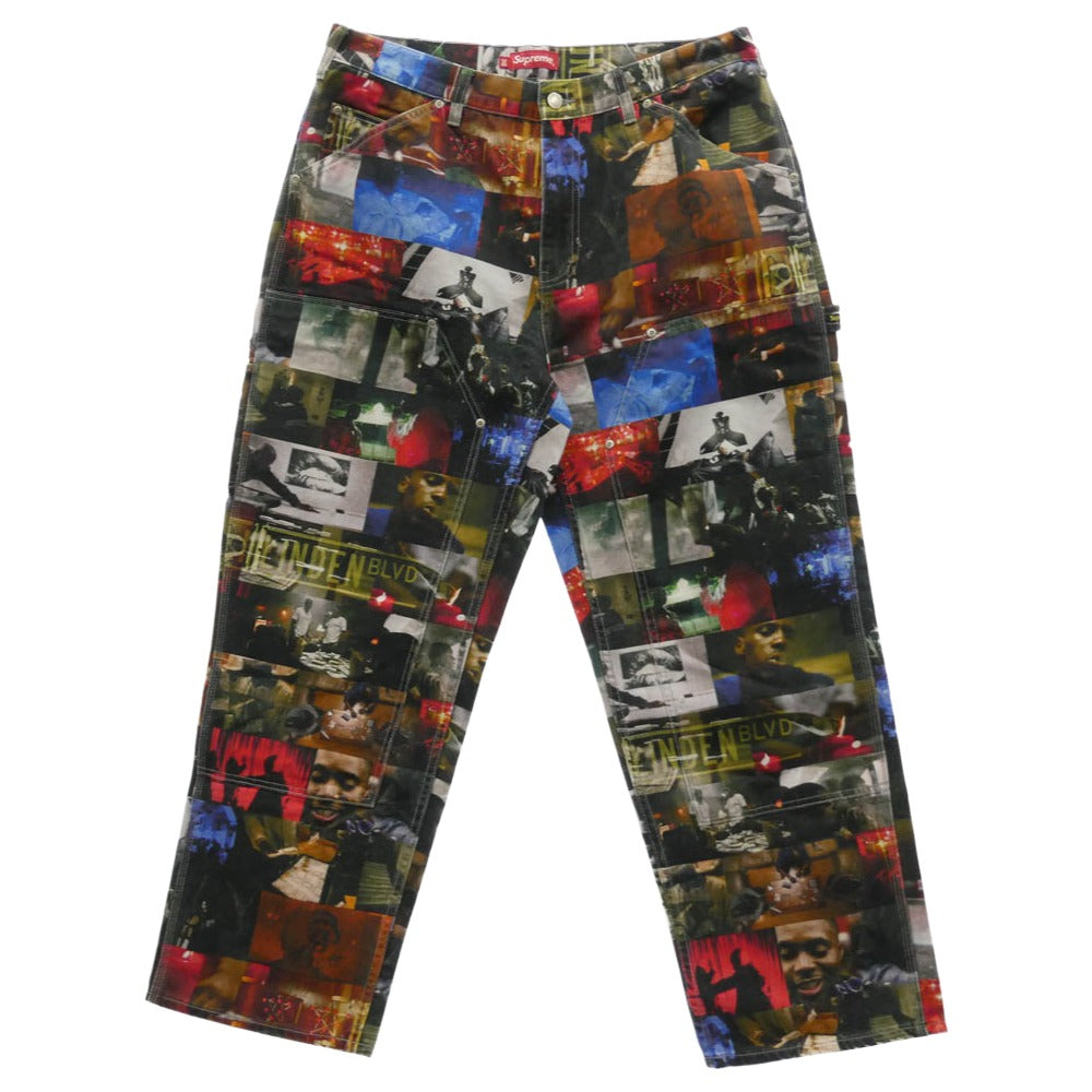 Supreme シュプリーム 21AW Nas and DMX Collage Double Knee Denim Painter Pant Nas アンド DMX コラージュ ダブル ニー デニム ペインター パンツ マルチカラー系 36【新古品】【未使用】【中古】