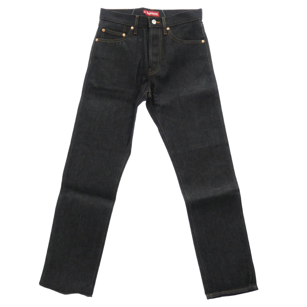 Supreme シュプリーム 23SS Rigid Slim Jean リジッド スリム ジーンズ セルビッチ デニム パンツ ダークネイビー系 30【新古品】【未使用】【中古】