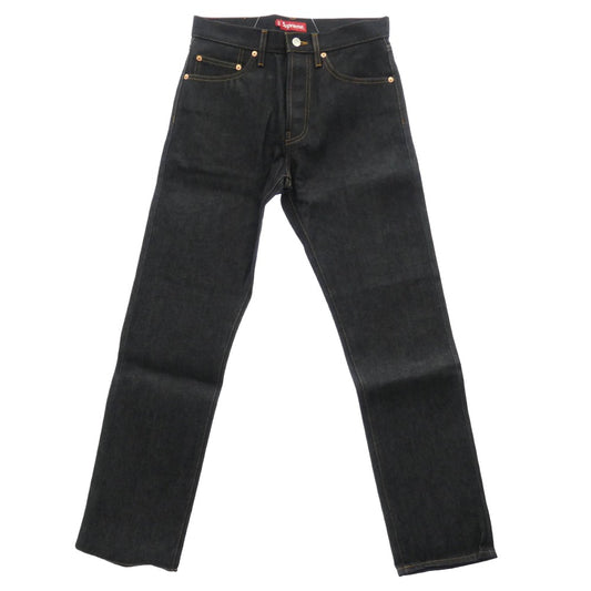 Supreme シュプリーム 23SS Rigid Slim Jean リジッド スリム ジーンズ セルビッチ デニム パンツ ダークネイビー系 30【新古品】【未使用】【中古】