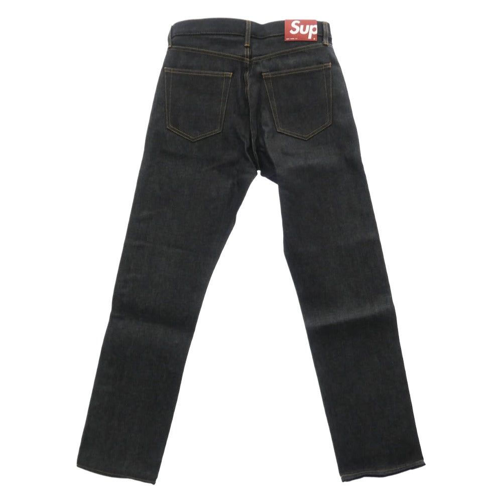 Supreme シュプリーム 23SS Rigid Slim Jean リジッド スリム ジーンズ セルビッチ デニム パンツ ダークネイビー系 30【新古品】【未使用】【中古】
