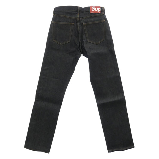 Supreme シュプリーム 23SS Rigid Slim Jean リジッド スリム ジーンズ セルビッチ デニム パンツ ダークネイビー系 30【新古品】【未使用】【中古】