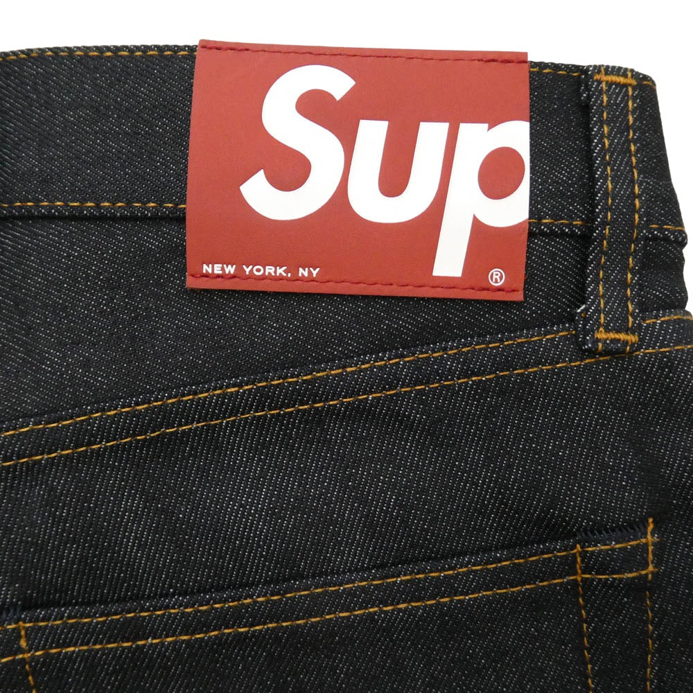 Supreme シュプリーム 23SS Rigid Slim Jean リジッド スリム ジーンズ セルビッチ デニム パンツ ダークネイビー系 30【新古品】【未使用】【中古】