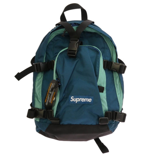 Supreme シュプリーム 19AW Backpack バックパック リュック バッグ ダークティール ブルー系 グリーン系【極上美品】【中古】