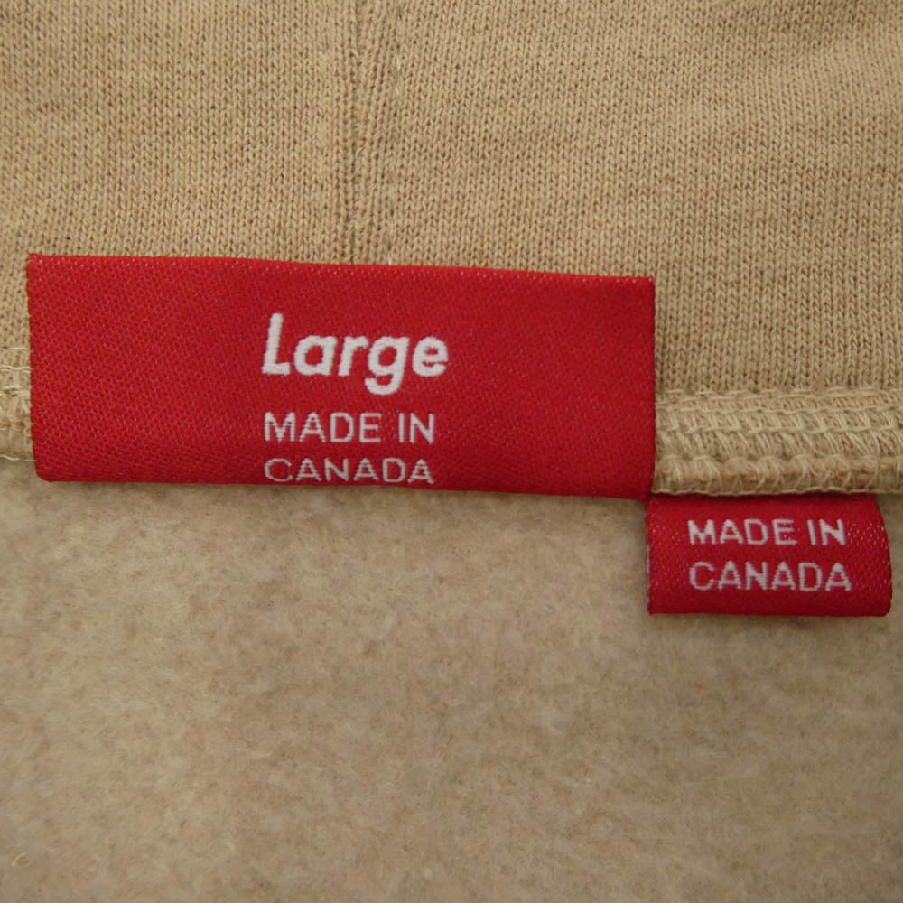 Supreme シュプリーム 25SS Small Box Hooded Sweatshirt スモール ボックス フーディー スウェットシャツ パーカー カーキ ライトブラウン系 L【極上美品】【中古】