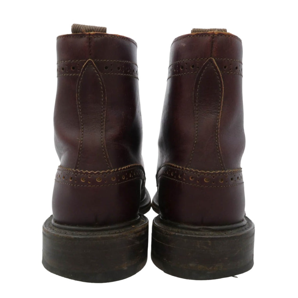 Tricker's トリッカーズ 5180 ウィングチップ カントリー ブーツ ブラウン系 UK5【中古】