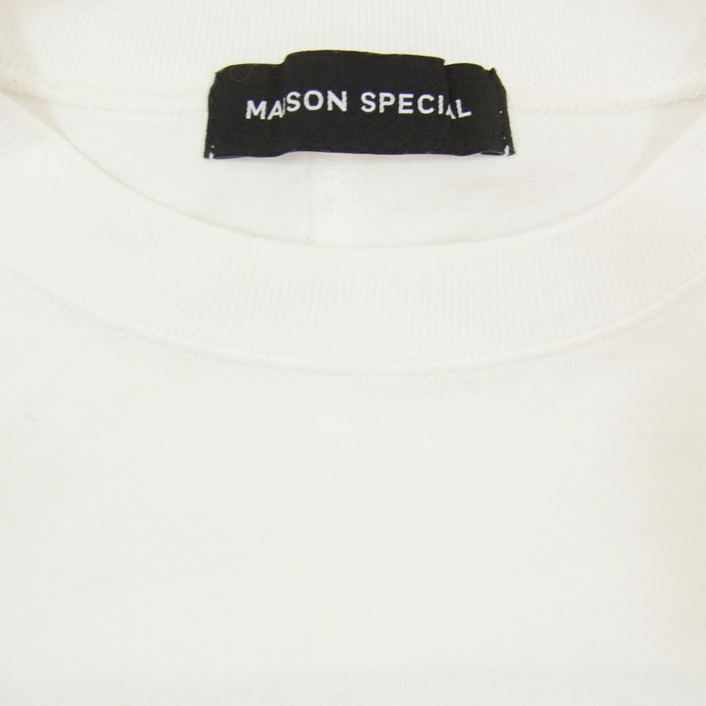 MAISON SPECIAL メゾンスペシャル 21231415103 フロント チュール カットソー Tシャツ ホワイト系 FREE【中古】