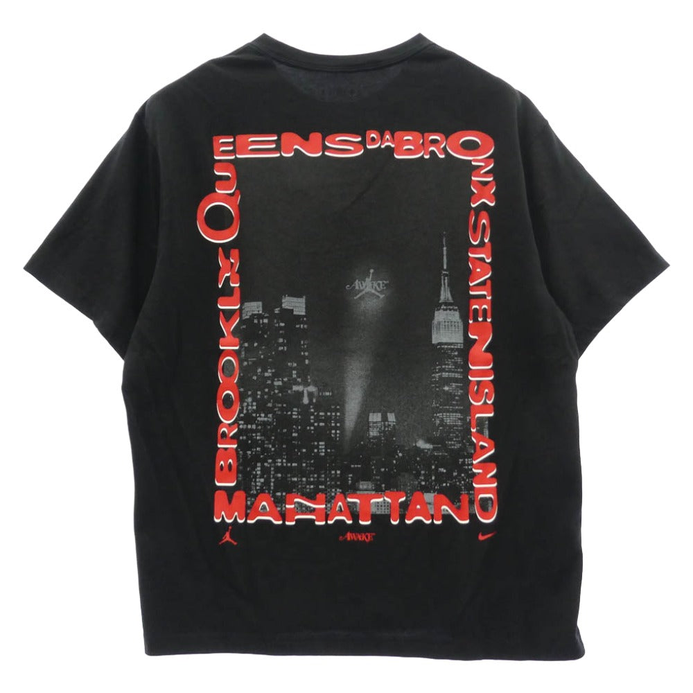 NIKE ナイキ IB7290-010 ? AWAKE JORDAN BRAND M J AWNY TEE BLACK WHITE UNIVERSITY RED アウェイク ジョーダンブランド AWNY S/S Ｔシャツ 半袖カットソー ブラック系 XXL【中古】