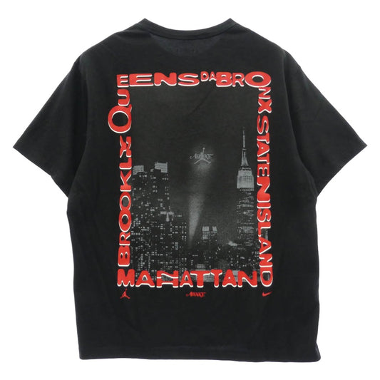 NIKE ナイキ IB7290-010 ? AWAKE JORDAN BRAND M J AWNY TEE BLACK WHITE UNIVERSITY RED アウェイク ジョーダンブランド AWNY S/S Ｔシャツ 半袖カットソー ブラック系 XXL【中古】